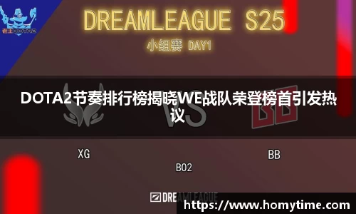 DOTA2节奏排行榜揭晓WE战队荣登榜首引发热议